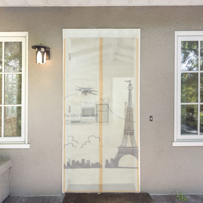 Сетка антимоскитная на магнитной ленте 80x210 см "Париж", цвет бежевый