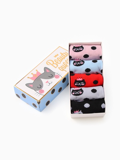 Носки женские KAFTAN Beauty queen, набор 5 пар, размер 36-39