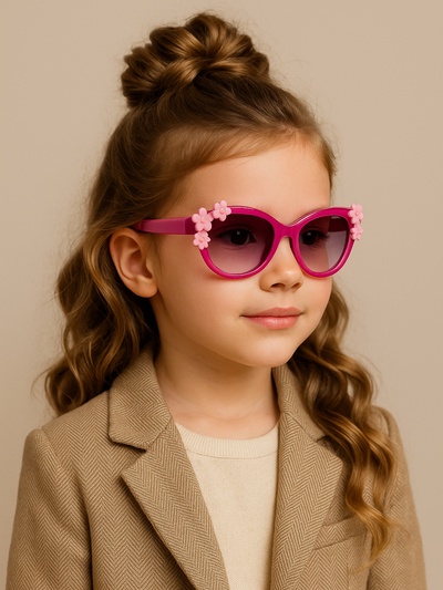 Очки солнцезащитные детские «OneSun. Цветочки», uv 400, линза 3.2×4.5 см, микс