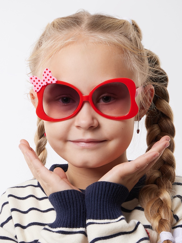 Очки солнцезащитные детские «OneSun. Бантик», uv 400, линза 4.1×4.4 см, микс - Фото 1