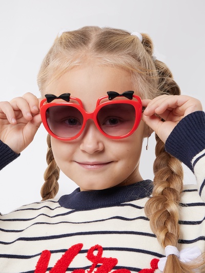 Очки солнцезащитные детские «OneSun. Бантики», uv 380, линза 4.5×12 см, микс
