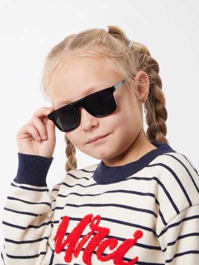 Очки солнцезащитные детские OneSun, uv 400, 13×12.4×3.9 см, линза 3.5×4.5 см, черные