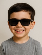 Очки солнцезащитные детские OneSun, uv 400, 13×12.4×3.9 см, линза 3.5×4.5 см, черные - Фото 3