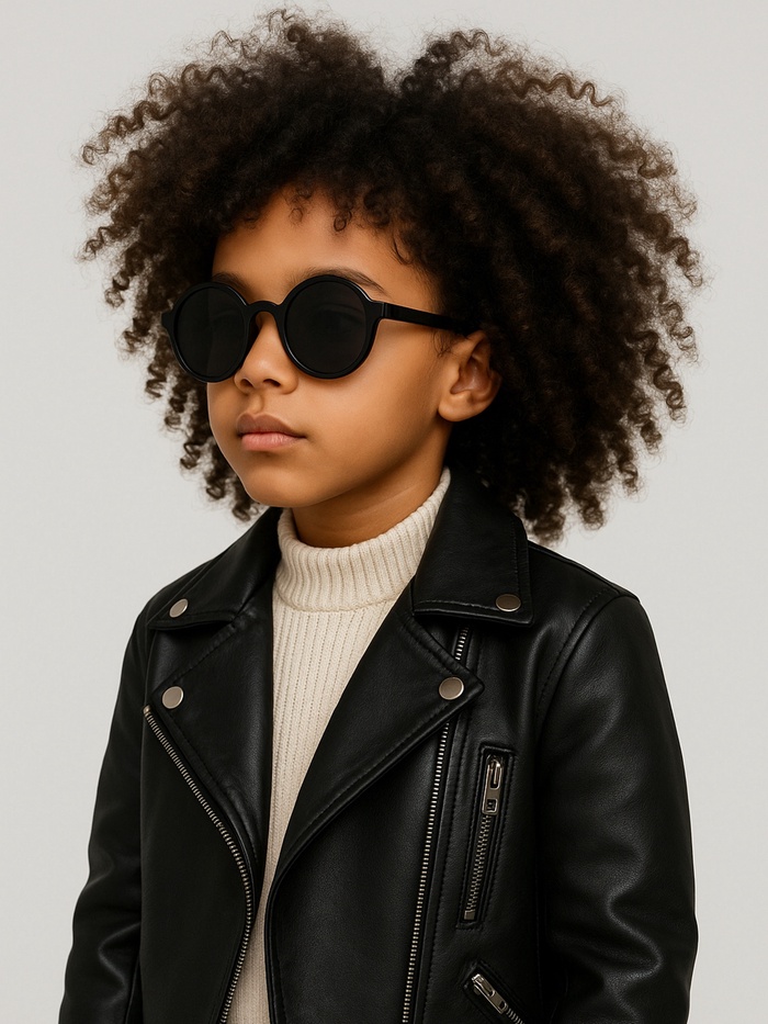 Очки солнцезащитные детские OneSun, uv 400, 13×12.5×4.6 см, линза 4.5×4.5 см, чёрные - Фото 1