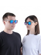 Очки солнцезащитные «OneSun, Wayfarer», uv 400, линза 4.3×5.3 см, чёрный, синий - Фото 6