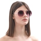 Очки солнцезащитные "OneSun", uv 400, дужка 14.5 см, ширина 14.5 см, 5.5 х 5.5 см, розовые - фото 8970802