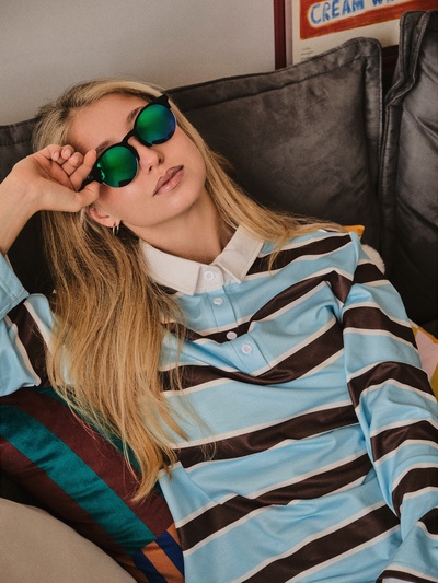 Очки солнцезащитные «OneSun. Панто», uv 400, линза 4.7×4.1 см, синие