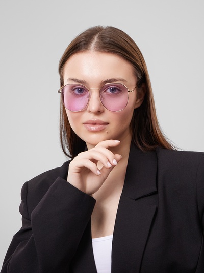 Очки солнцезащитные женские «OneSun. Панто», uv 400, линза 4.5×5 см, сиреневые