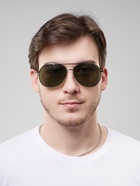 Очки солнцезащитные «OneSun. Авиаторы», поляризационные, линза 5×6 см, черные - Фото 5