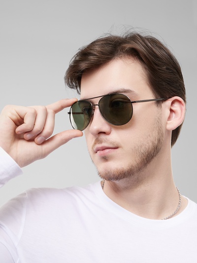 Очки солнцезащитные «OneSun. Авиаторы», поляризационные, линза 5×6 см, черные