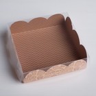 Коробка кондитерская с PVC-крышкой, упаковка, Desert, 10,5 х 10,5 х 3 см - Фото 2