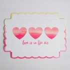 Коробка для печенья, кондитерская упаковка с PVC крышкой, Love is in the air, 22 х 15 х 3 см - Фото 3