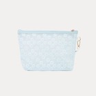 Косметичка на молнии, цвет матовый голубой - Фото 2