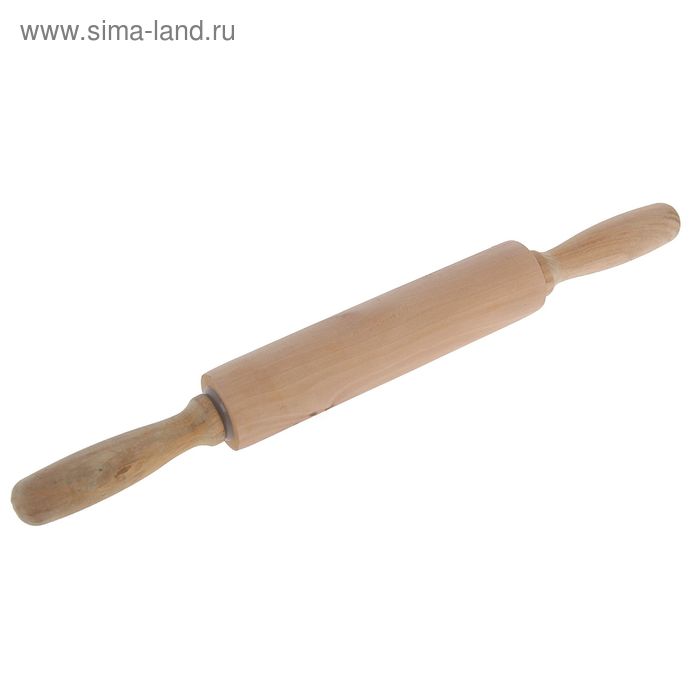 Скалка деревянная Доляна, 30 см с ручками - Фото 1