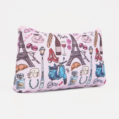 Косметичка на молнии, цвет розовый/разноцветный