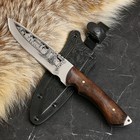 Нож кавказский, туристический "Беркут" с ножнами, сталь - 40х13, рукоять - орех, 14.5 см - Фото 1