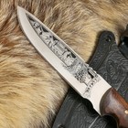 Нож кавказский, туристический "Беркут" с ножнами, сталь - 40х13, рукоять - орех, 14.5 см - Фото 2