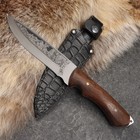 Нож кавказский, туристический "Беркут" с ножнами, сталь - 40х13, рукоять - орех, 14.5 см - Фото 7