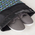 Мешок для обуви, отдел на молнии, наружный карман на молнии, цвет чёрный - Фото 4