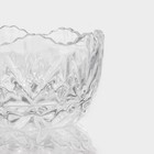 Сахарница стеклянная Доляна «Льдинка», 250 мл, 10×12 см, с крышкой - Фото 3