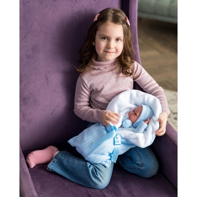 Кукла-младенец «Диана» в голубом, 33 см