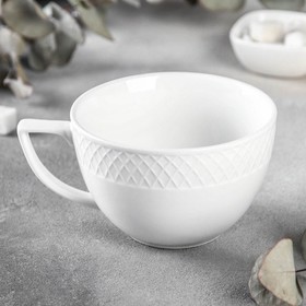 Чашка фарфоровая Wilmax «Юлия Высоцкая», 500 мл, цвет белый