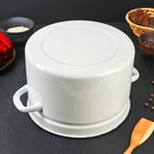 Кастрюля эмалированная цилиндрическая, 8 л, цвет белый - Фото 3