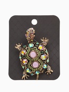 Брошь «Черепашка» в крупных стразах, цветная в чернёном золоте - Фото 5