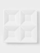 Менажница 4 ячейки Wilmax, 15×15 см, фарфор, белая - Фото 4