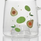 Кружка с деревянной крышкой «Авокадо», 350 мл, стекло, рисунок МИКС - Фото 3