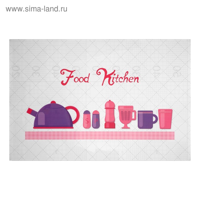Наклейка на кафельную плитку "Еда на кухне" 60х90 см - Фото 1