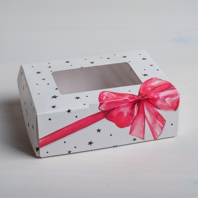 Коробка кондитерская, упаковка, «Подарок», 10 х 8 х 3.5 см