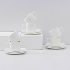 Сервиз фарфоровый чайный Wilmax Ilona, 12 предметов: 6 чашек 200 мл, 6 блюдец, цвет белый - фото 2066562