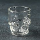 Стопка «Череп. Хэллоуин», 50 мл, стекло, прозрачная - Фото 2