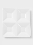 Менажница 4 ячейки Wilmax, 20×20 см, фарфор, белая - Фото 4