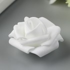 Розочка из фоамирана, белая d-4 см (комплект 6 шт) - фото 21051200