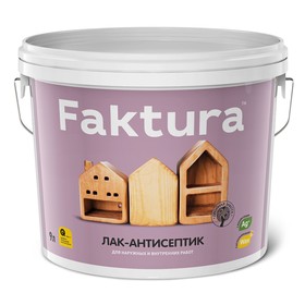 

Лак-антисептик FAKTURA атмосферостойкий без запаха, махагон 9л