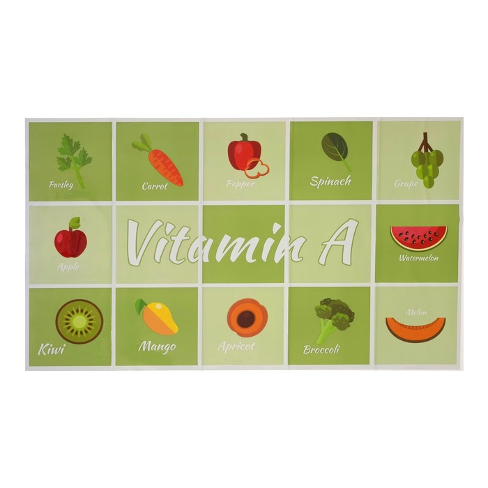 Наклейка на кафельную плитку "Витамины" 45х75 см