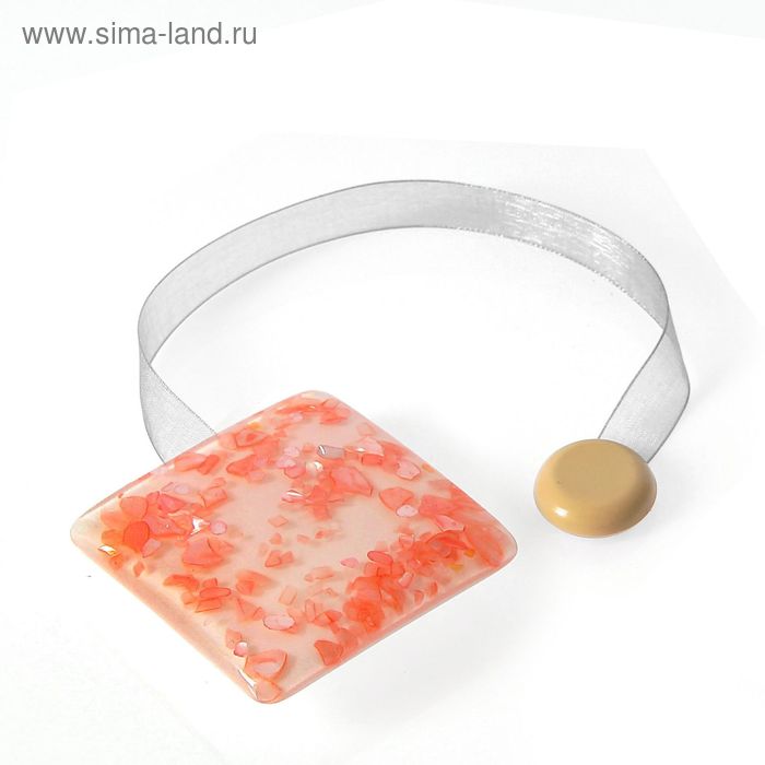 Подхват для штор на ленте "Серпантин", цвет розовый