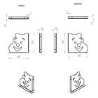 Кронштейн «Мишка» 180?180 мм, белый,10 шт. (комплект 10 шт) - фото 21051332