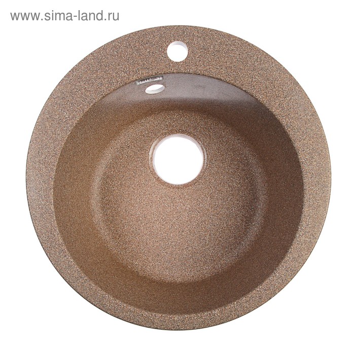 Мойка кухонная из камня ZETT lab. 30/Q9, d=475 мм, матовая, терракотовая - Фото 1