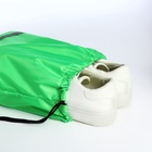 Мешок для обуви на шнурке, «ЗФТС», светоотражающая полоса, цвет зелёный - Фото 4