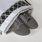 Мешок для обуви, отдел на шнурке, цвет белый/чёрный - Фото 4