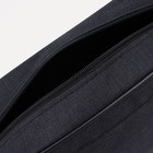 Косметичка на молнии, наружный карман, цвет чёрный - Фото 3