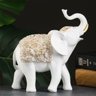 Фигура "Слон" белый/золото, 20х8х19см - Фото 3