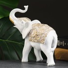Фигура "Слон" белый/золото, 20х8х19см - Фото 4