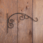 Кронштейн для кашпо, кованый, 28 см, металл, чёрный - Фото 4