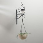 Кронштейн для кашпо, кованый, с фонарём, 46 см, металл, чёрный, «Птица» - Фото 3