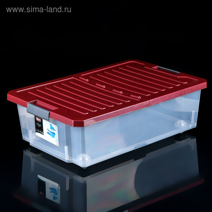 Контейнер для хранения со складной крышкой Unibox, 30 л, 61×40,5×19,3 см, цвет МИКС - Фото 1
