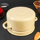 Кастрюля эмалированная, 5 л, d=24 см, цилиндрическая, цвет слоновая кость - Фото 3